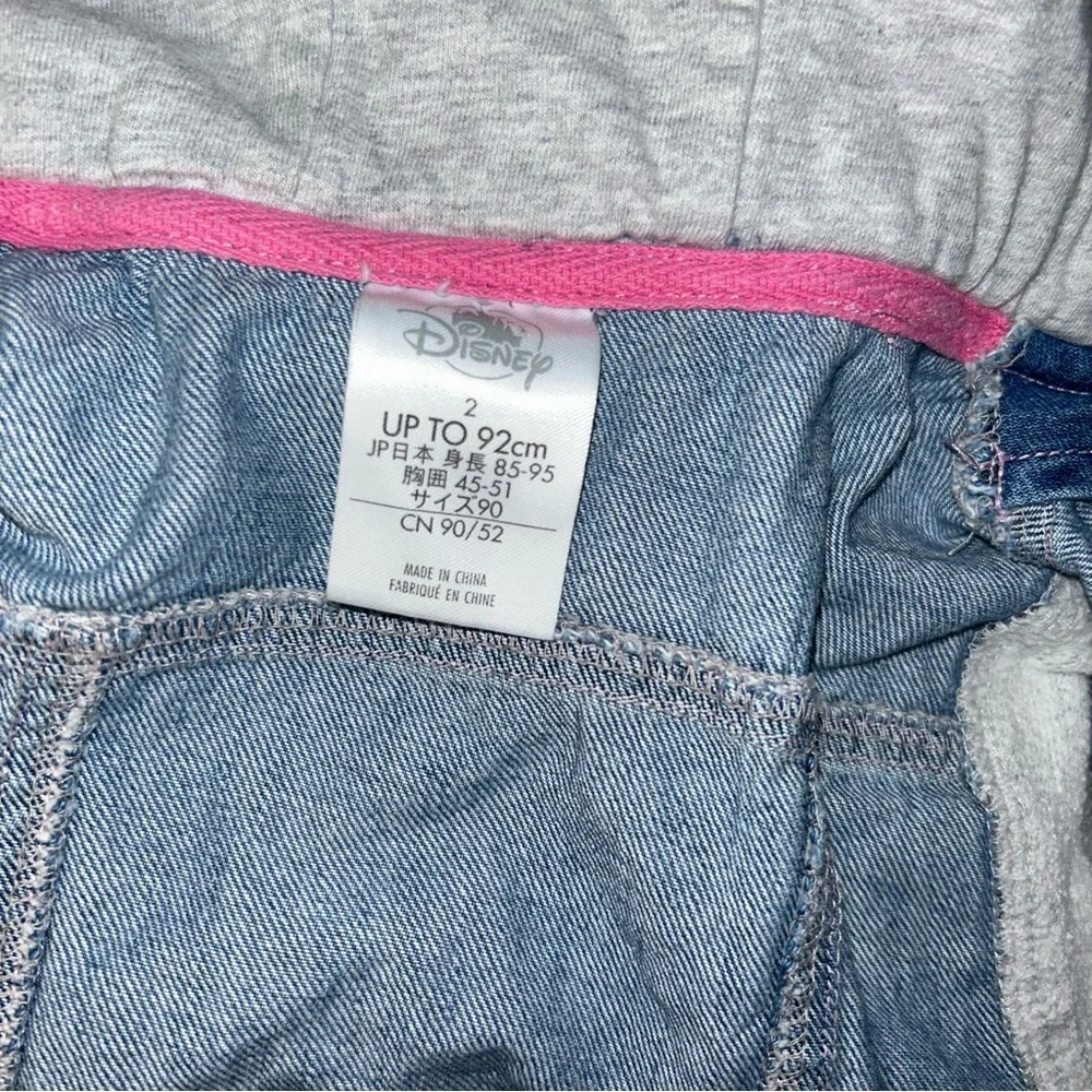 Disney parks Minnie Mouse ears hooded jean jacket toddler size 2 girls kids